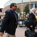 Michigan head coach Brady Hoke makes his way into the stadium before the start of the season home opener against Central Michigan at Michigan Stadium on Saturday, August 31, 2013. Melanie Maxwell | AnnArbor.com